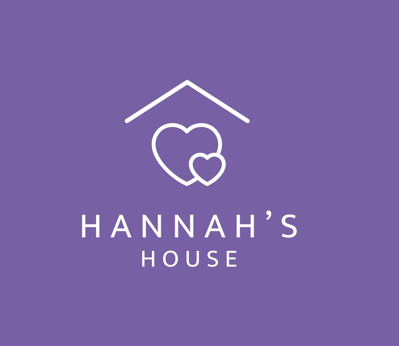 Hannah's House logo: house with hearts