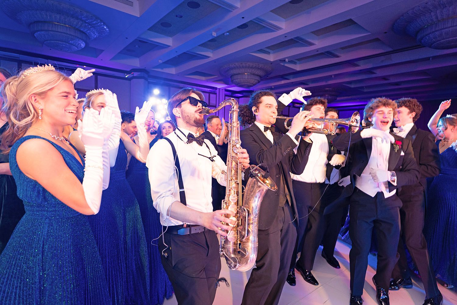 Young people in formal wear at a formal event