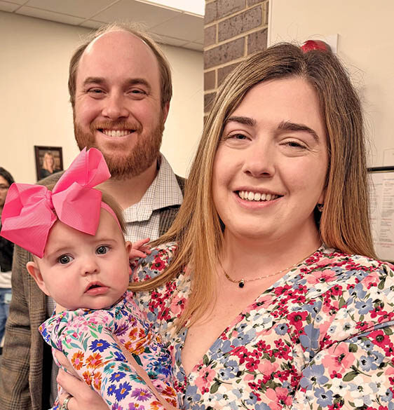 Family with baby girl