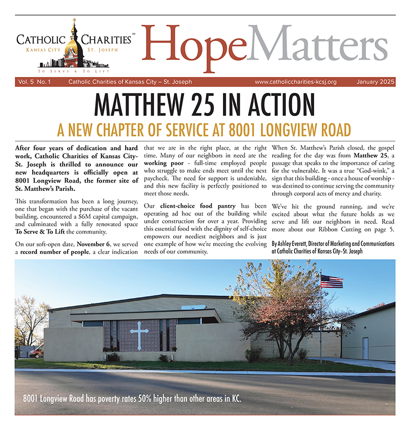 Catholic Charities building at 8001 Longview Road