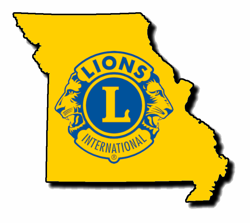 Missouri Lions Club eye mission logo