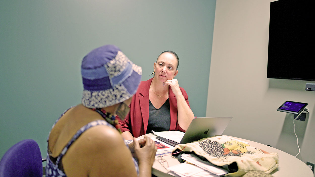 Two women in a meeting