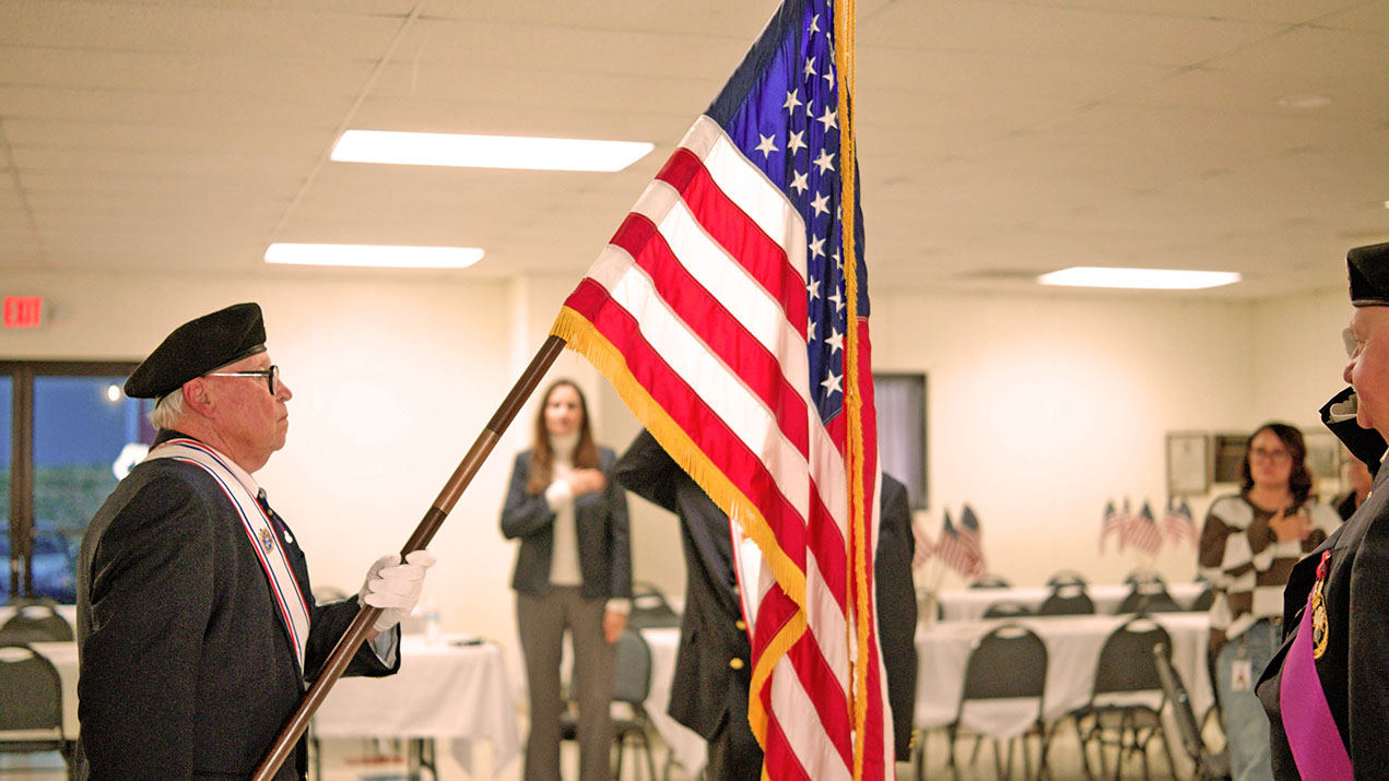 Vet with American flag