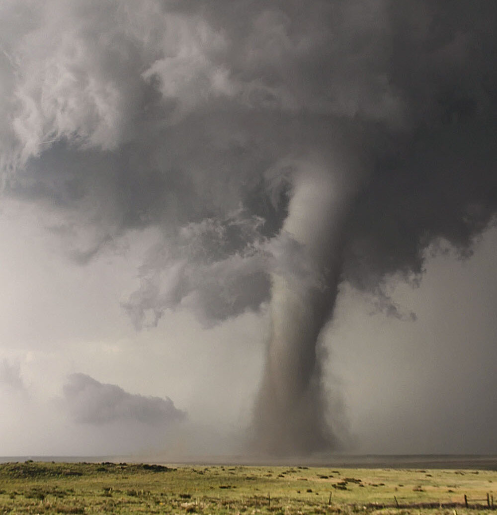 Tornado in a field